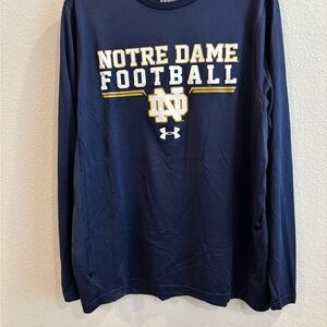 Under Armour Notre Dame Navy Blue Loose Fit Shirt